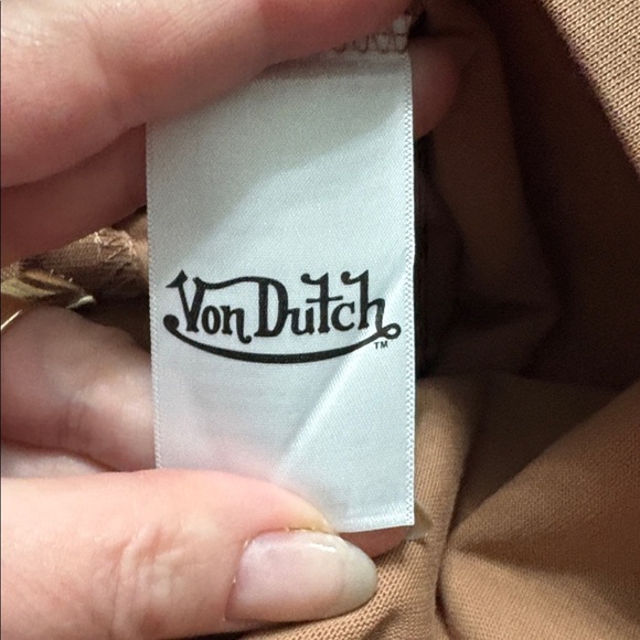 Von Dutch Taupe Logo Tee M - Picture 5 of 9